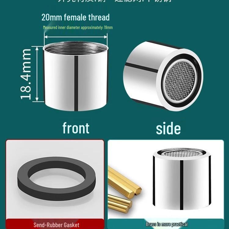 Universal Splash-Proof Faucet Aerator Core - Hot & Cold Water Filter Nozzle