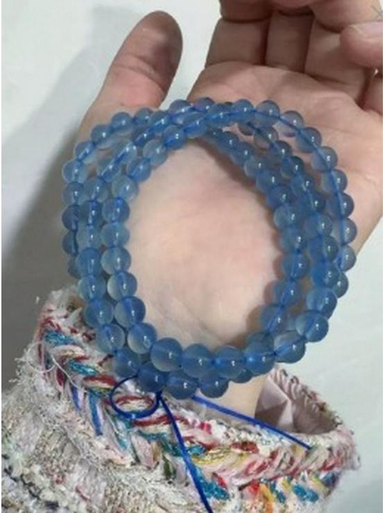 7A Ice Aquamarine Natural Ore Beads for DIY Handmade Crystal Bracelets and Necklaces