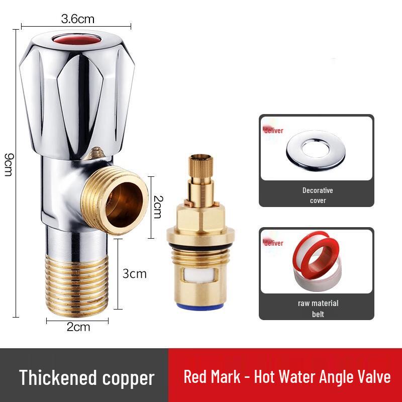 MDNG All-Copper 1/2-inch Hot & Cold Angle Valve