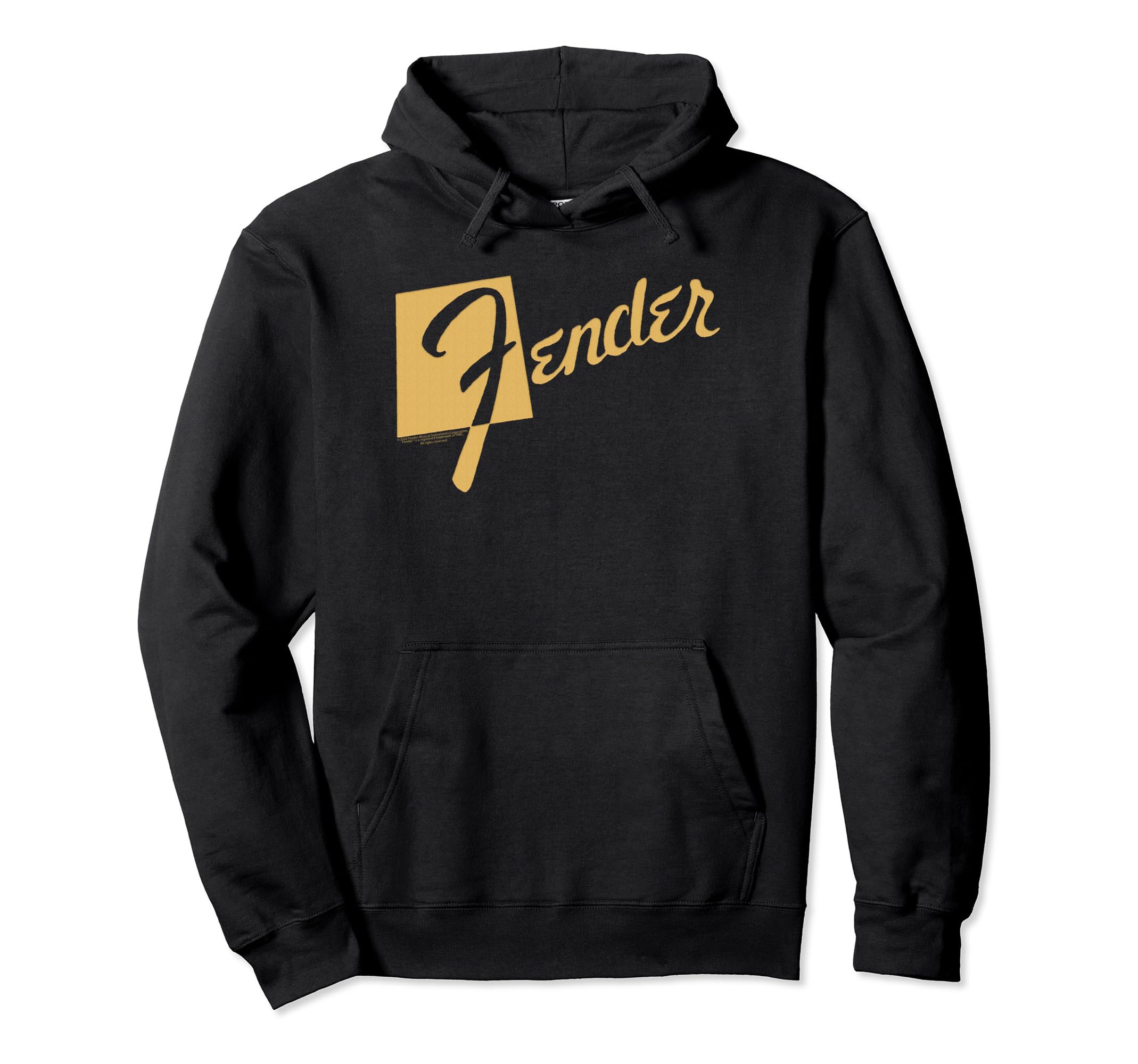 

Fender Классическое ретро худи с оранжевым логотипом чёрный