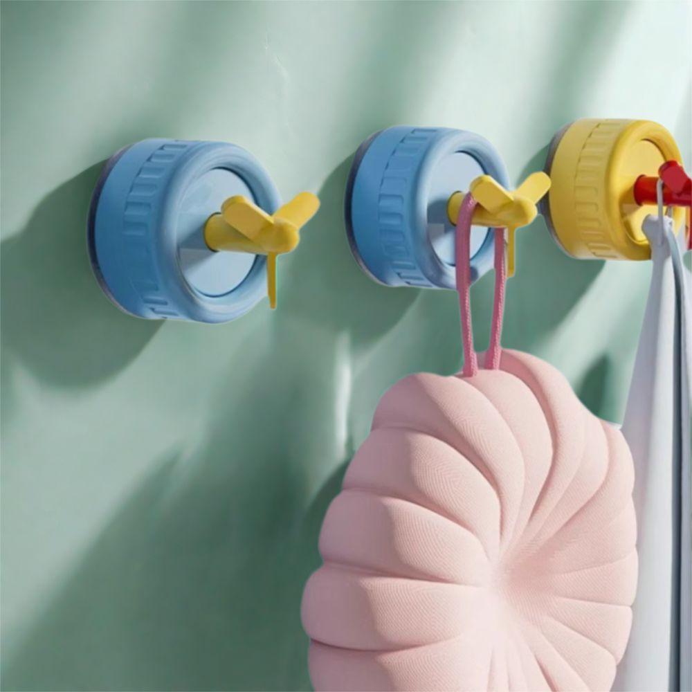 Wall Mounted Self-Adhesive Wall Hooks Vacuum Swivel Towel Racks  Accessories Storage