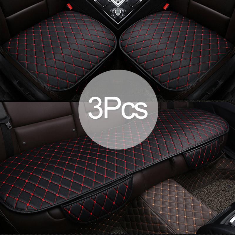 Universal Car Seat Cover PU Leather Cars Seat Cushion Full Set Pad Mat Protector Automobiles Rear Front Seat Covers Car Styling