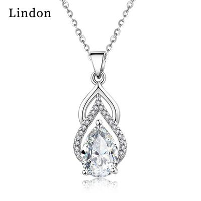 Lindon Women Copper Alloy Zircon Necklace Pendant For Women Party Gifts Fashion Gift