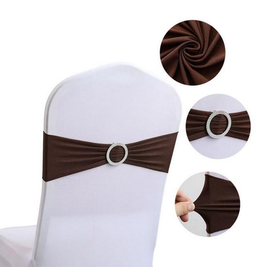 10Pcs Polyester Chair Back Tie Reusable Nostalgic Bowknot Stretch Band Decoration