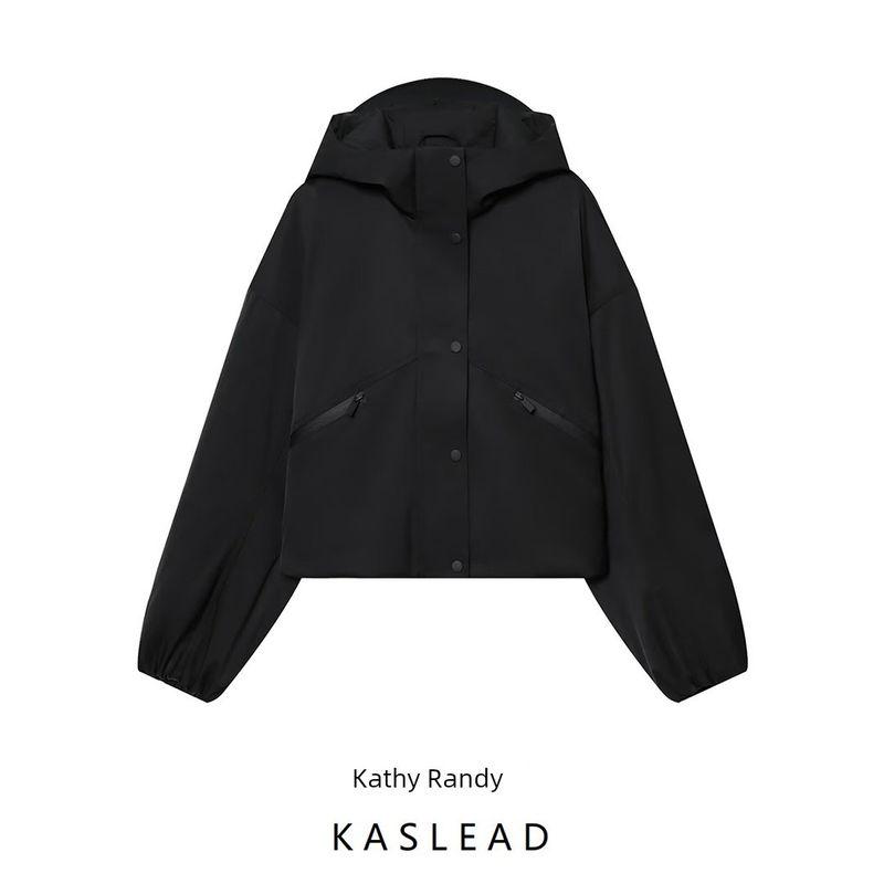 Kaslead New Women clothes Western Style Versitile Fashion Hood Waterproof Windproof Jacket 4391812