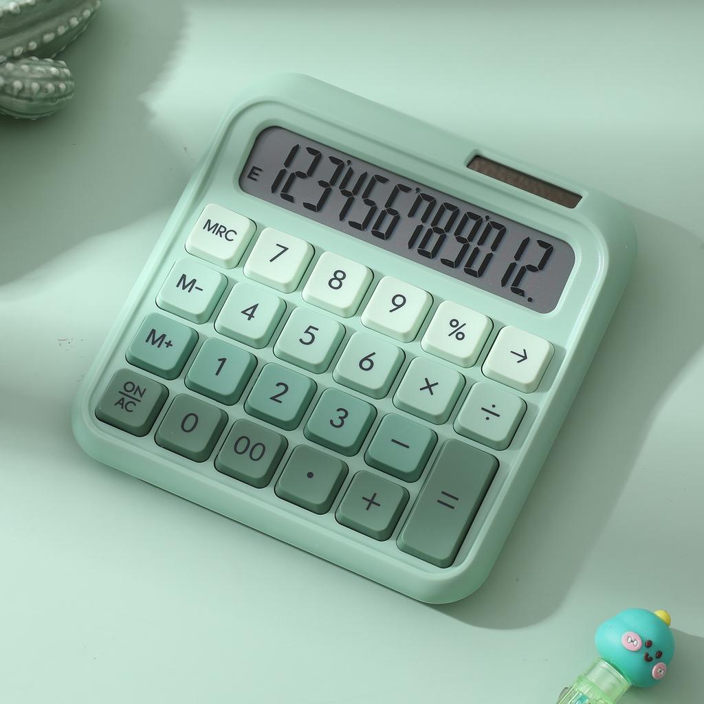 Desktop Calculator 12 Digit Large and LCD Display Big Button Calculators Solar Power and Battery Operated Suitable for Office