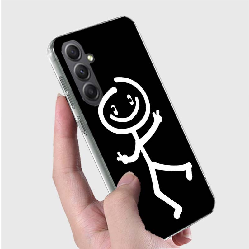 Funny Cute Cartoon Matchman Phone Case for Samsung A16 A26 A36 A56 A17 A37 A57 A07 A06 A02S A03 A04S A05S Galaxy Note 20 10 A50S