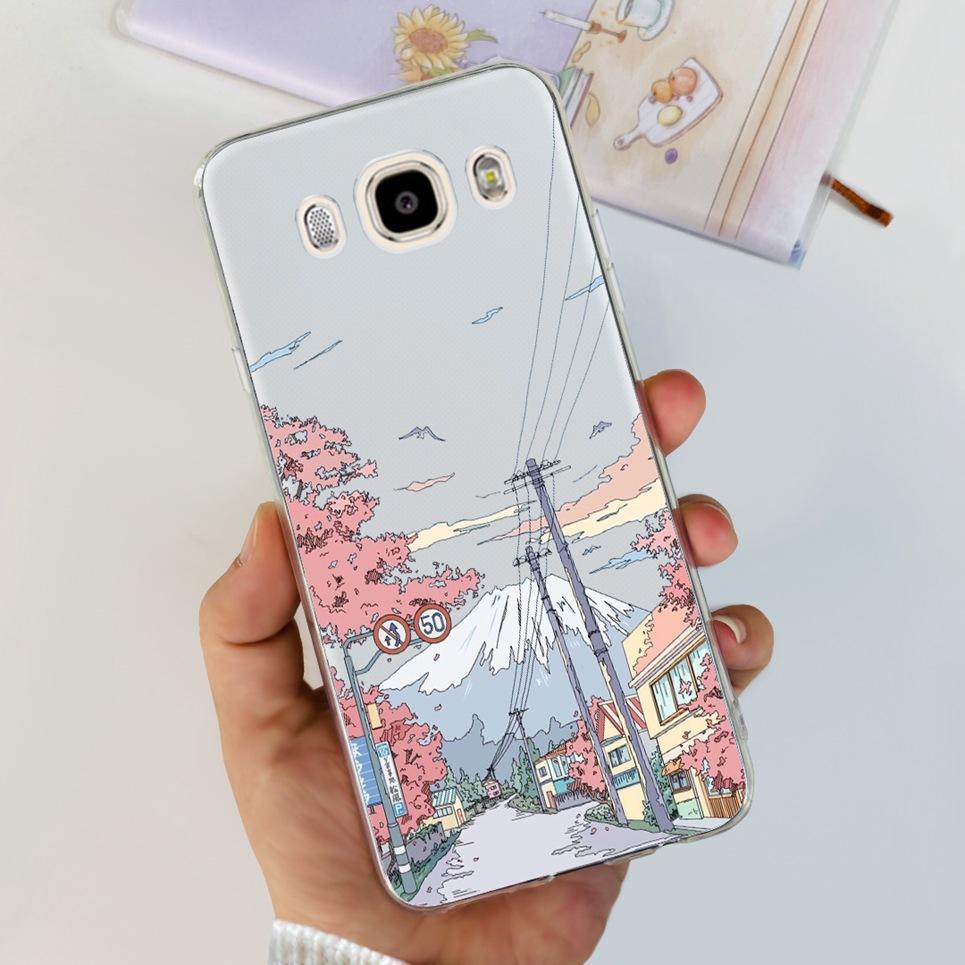 For Samsung Galaxy J5 2016 J7 2016 Phone Case Smiling Astronaut Painting Clear Housing On Samsung J7 2016 J 5 7 Galaxy Bumper