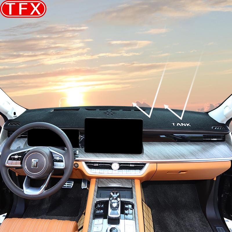 For GWM Tank 500 Great Wall 2022-2024 Car Dash Mat Dashmat Dashboard Cover Sun Shade Dash Board Cover Carpet Auto Accessories