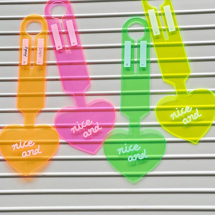 Fluorescent Anti-Lost Luggage Tag & Airplane Check-In Stickers for Creative Suitcases