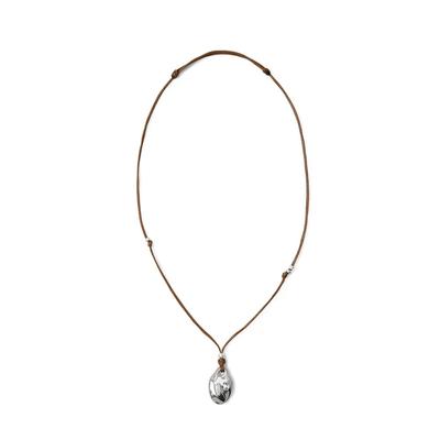 PEBBLE PENDANT NECKLACE [BROWN]