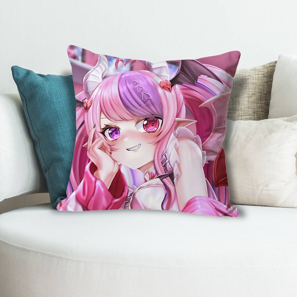 Cute IIronmouse Vtuber Pillow Cases for Bedroom Living Room Sofa Home Decor Polyester Cushion Cover with Zipper