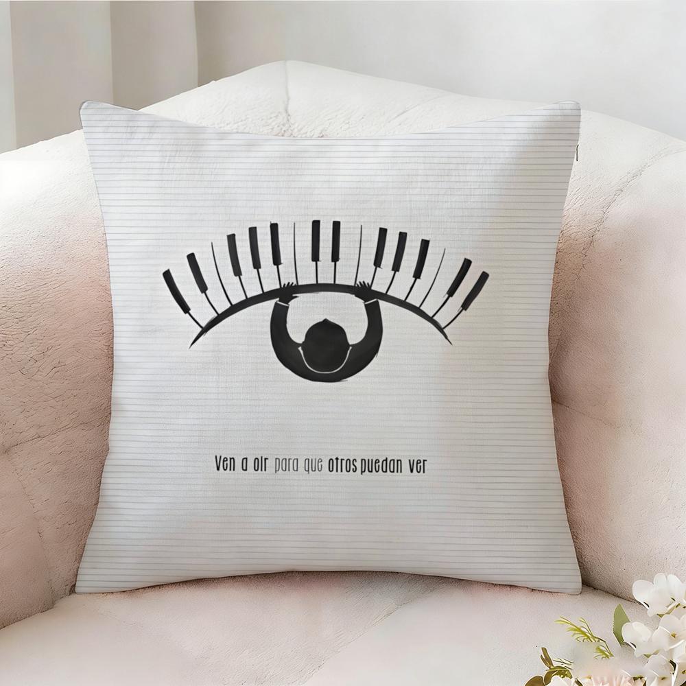 Abstract Quirky Musical Note Pillow Case Pillowcase, Double-Sided Printed, Sofa Cushion, Bedroom Headboard Pillow