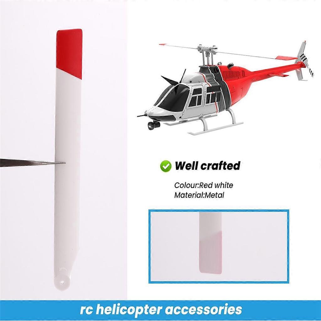 1 pár RC hračkový vrtulník Upgrade C138 Sada rotorových listů pro RC ERA C138 Bell 206 1:33 RC Hračky Vrtulník Díly Červená Bílá