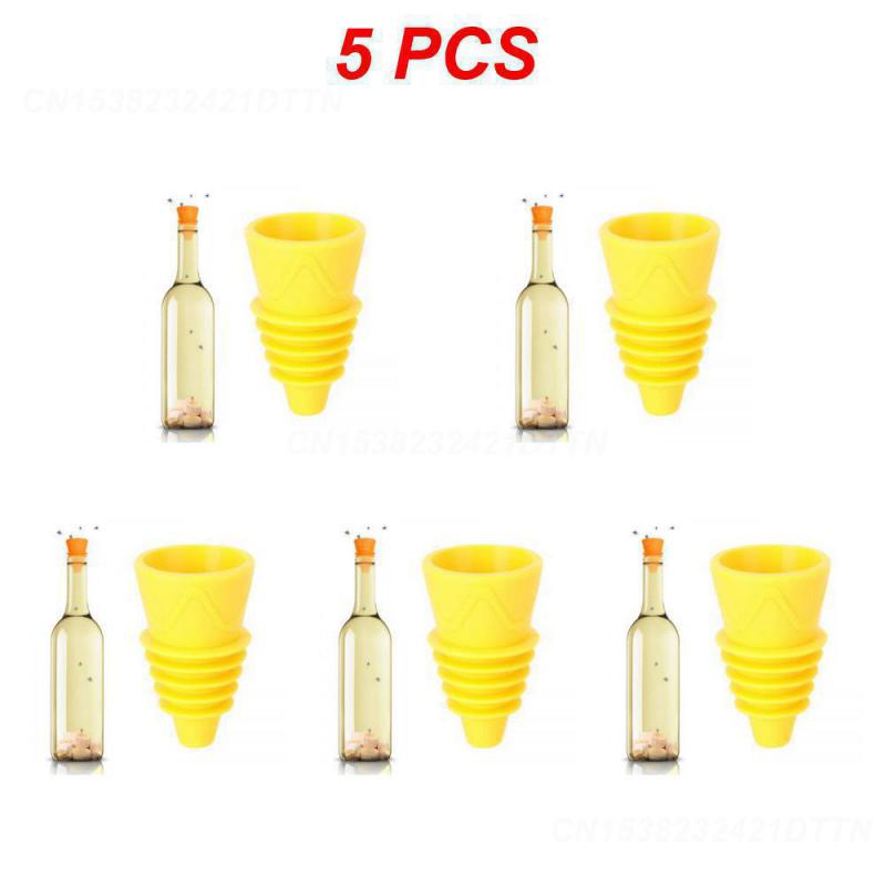 

5/10/20 шт. Силиконовое моющее средство, силиконовый материал, экологически чистая ловушка для мух в форме воронки, борьба с вредителями, долговечная эффективная ловушка для мух