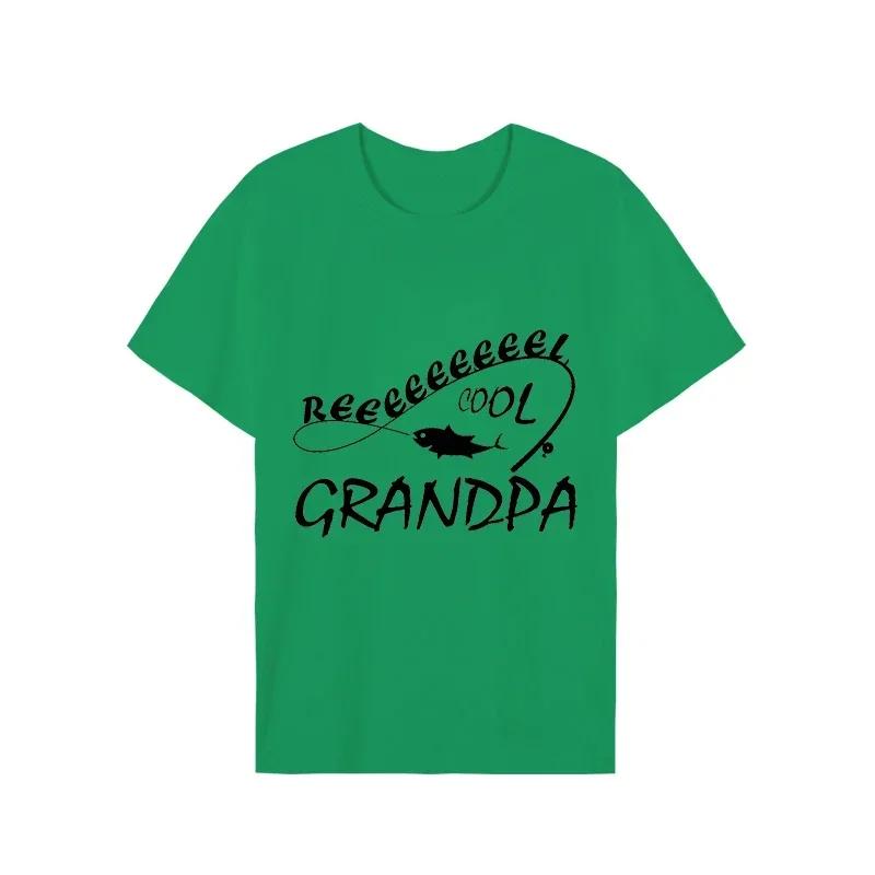 Men's Brand T-shirts Fishing Grandpa Print Shirt Funny Short Sleeve T Shirts Summer Tshirt Harajuku Streetwear T-Shirt for Men