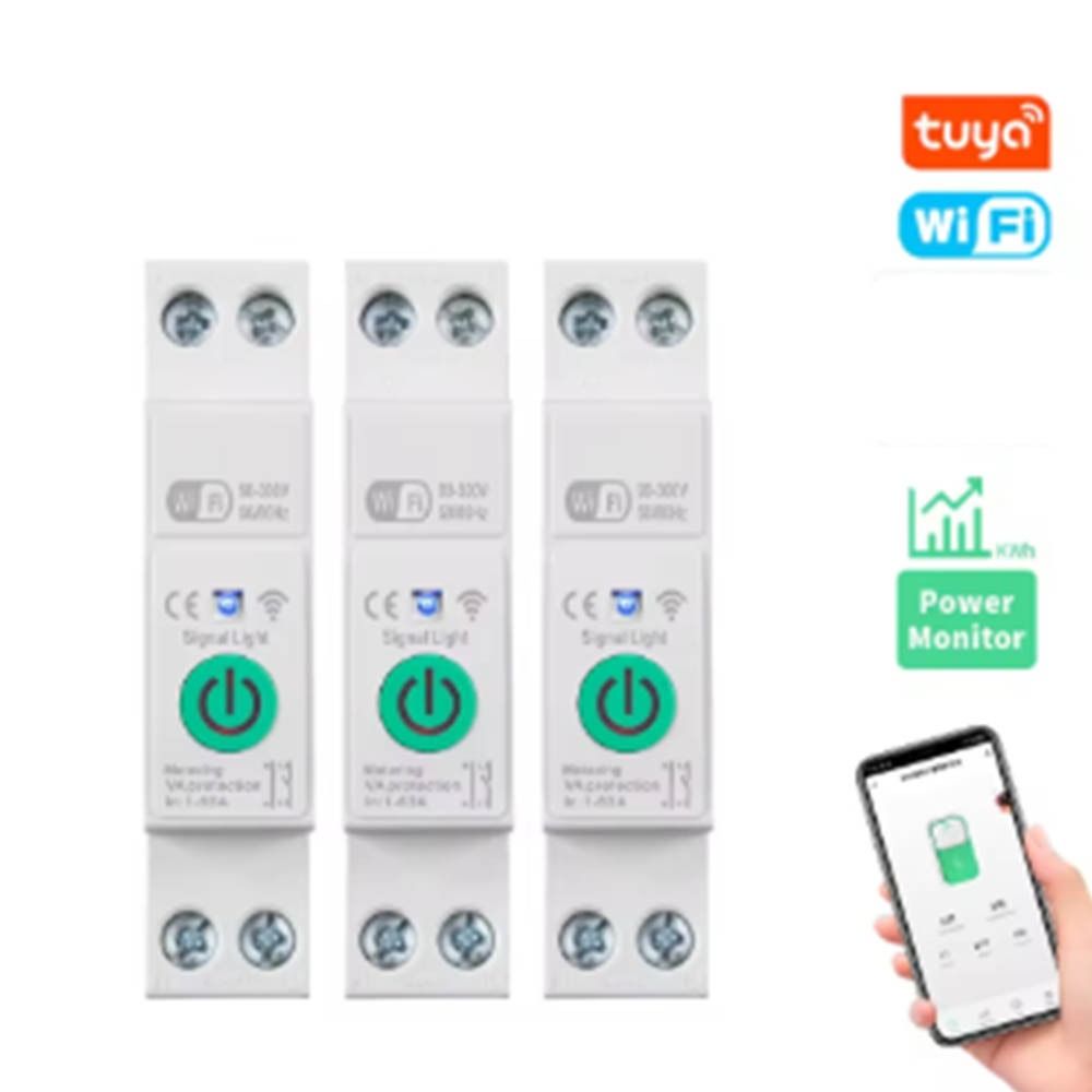 Remote Voice Control Tuya WiFi Smart Circuit Breaker Din Rail Switch  Smart Home