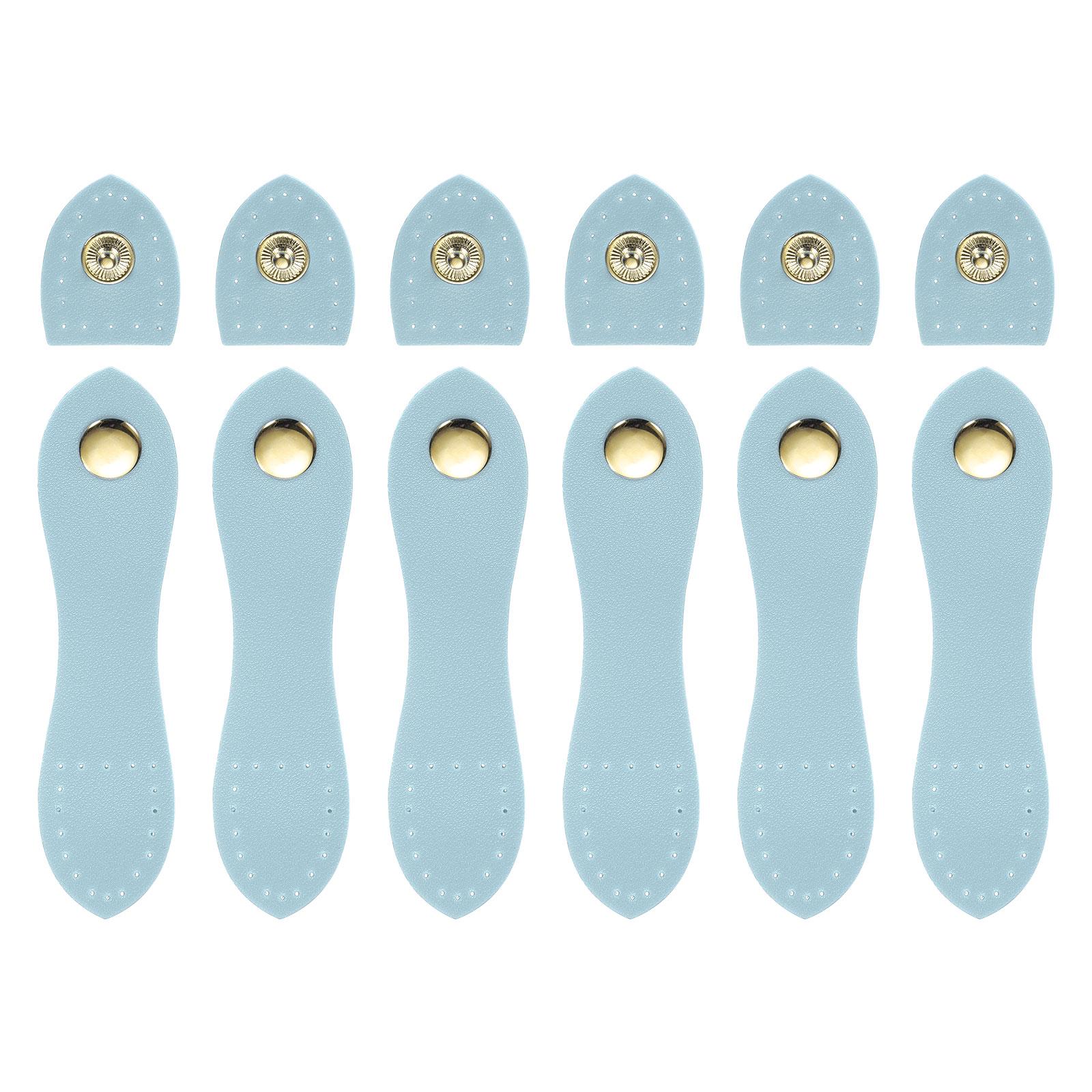 

6pcs Leather Snap Buckles, Sew on Toggle Closure Buckle, Snap Buttons Tab Buckle Fasteners Buttons Replacement for Jacket DIY