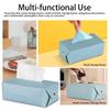 1Pc Simplicity Car-Carrying Toilet Home Bathroom Desktop Pumping Tissue Box PU Leather Living Room Table Napkin Holder Case Storage Box Creative