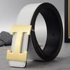 Klassieke Herenleren Riem, Business Casual Tailleband, Letter Trendy Mode Veelzijdige Gesp Riem, Vakantiecadeau