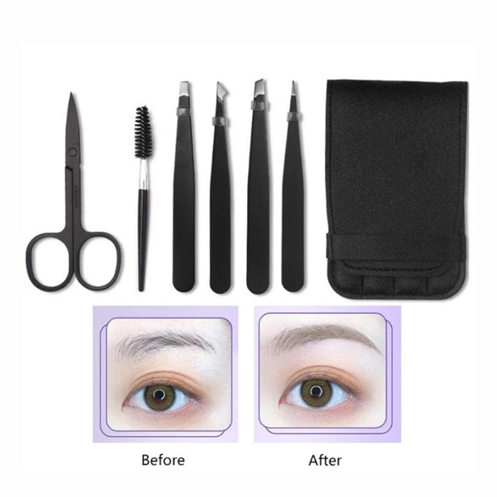 Multipurpose Eyebrow Trimming Set Stainless Precision Tweezer Kit Eyebrow Scissors Daily Beauty