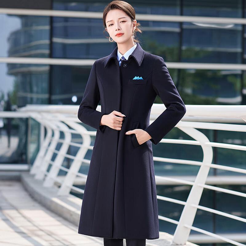 Kasey Unisex Wool Blend Mid-Length Professional Overcoat