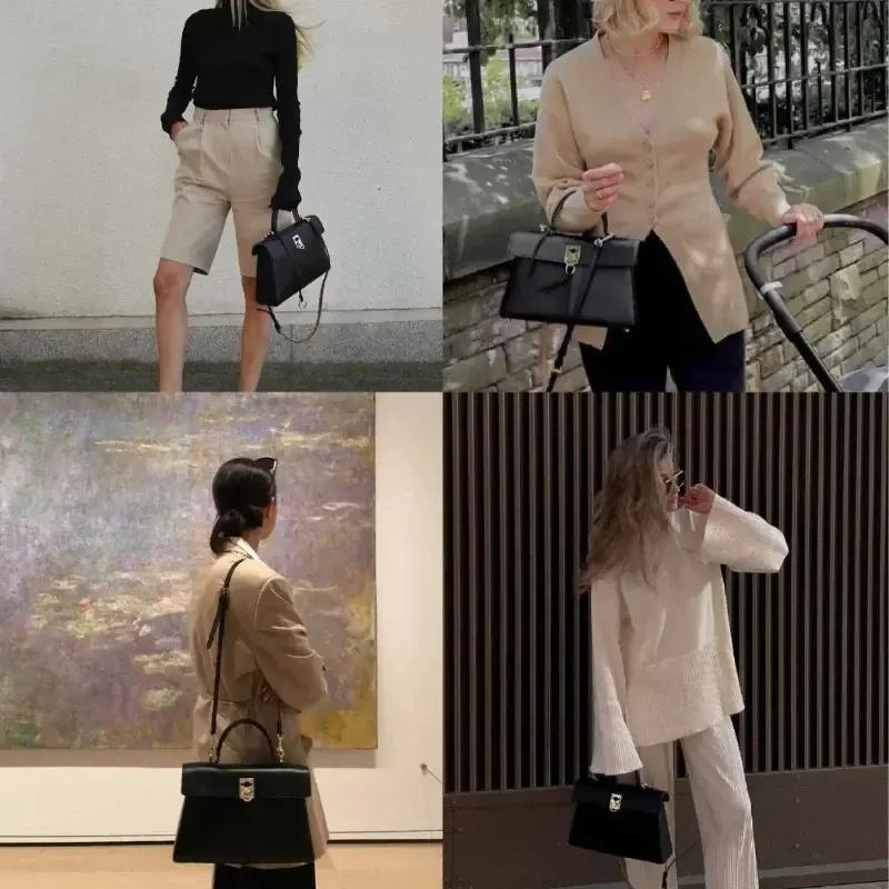 Women's Fashion Shoulder Bag High-quality Light Luxury Brand Niche Design Leather Handbag Briefcase Commuter Crossbody Bag