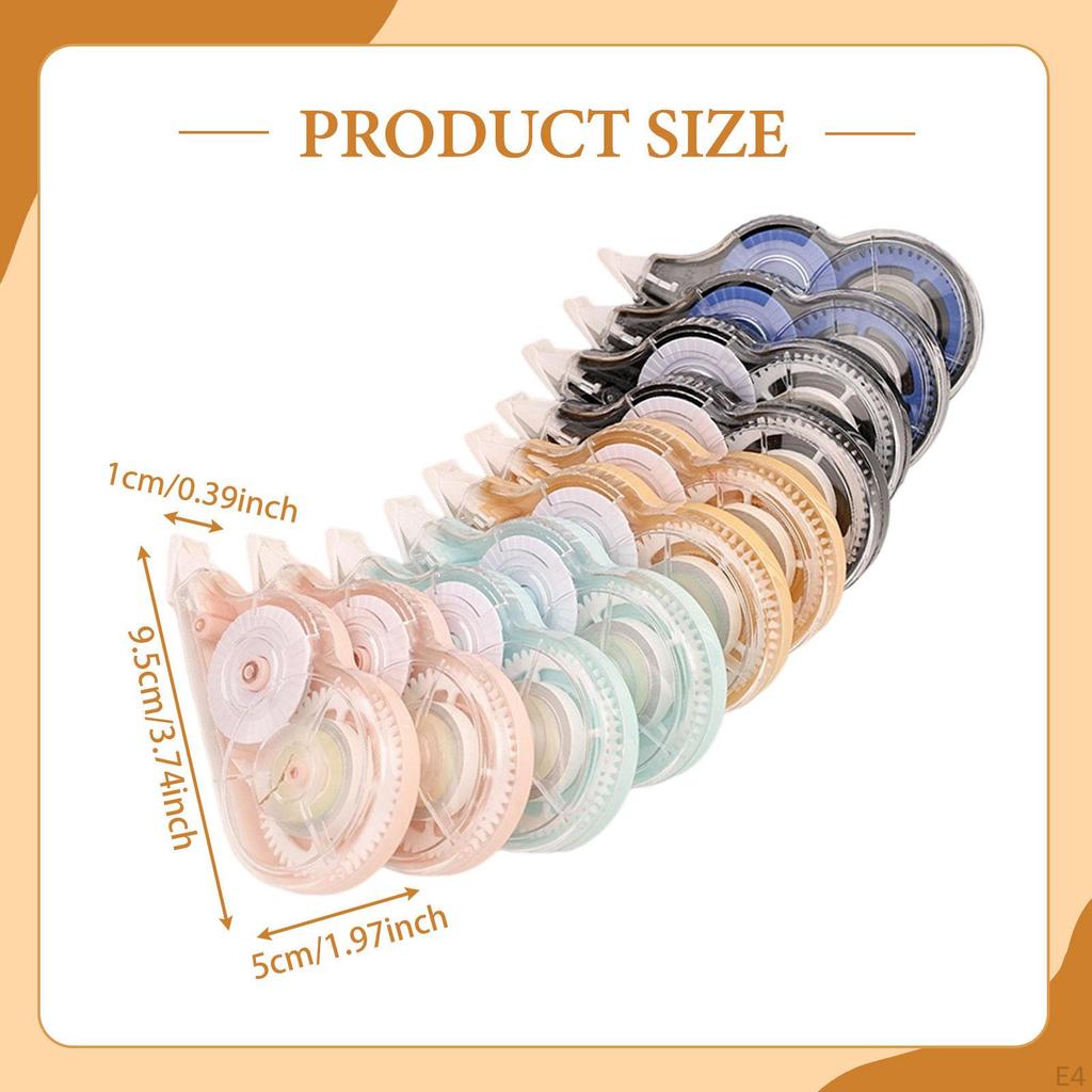 10Pcs Correction Tape with Dispenser Easy To Use Roller Pocket Eraser