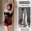 Sexy Lingerie Pure Desire Wind Uniform Rose Cheongsam Hip Skirt Sleeping Clothes Women's Suit