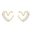 Banyan Tree S925 Silver Pearl Love Earrings - Simple Japanese & Korean Style for Women