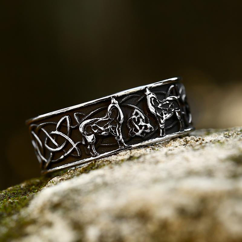 

Wonderful Newest Band Ring 316L Stainless Steel Silver Ladies Mens Skull Eagle Bones Ring 13