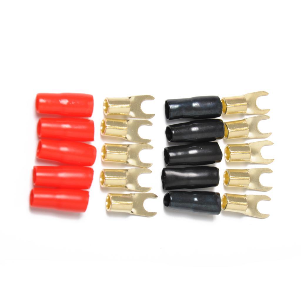 10 Pairs 8 AWG &Fork Terminals Wire Cable Connectors