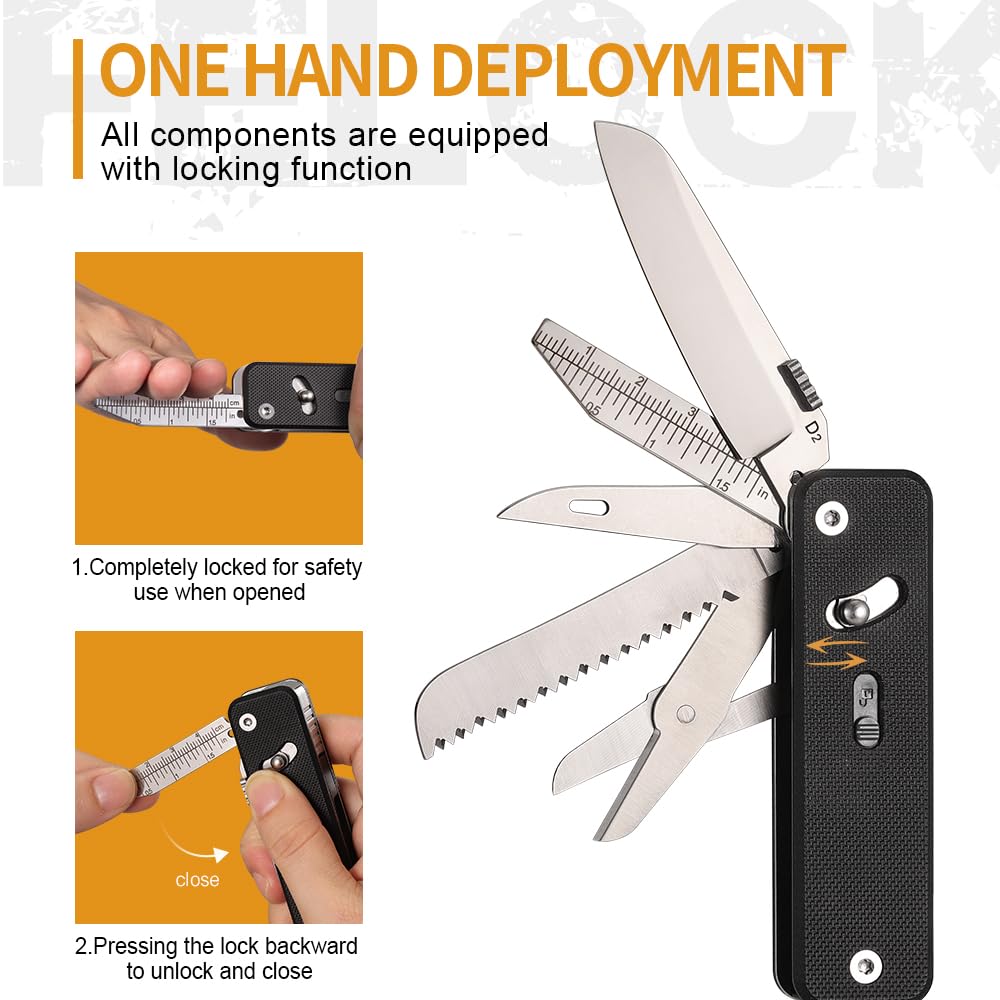 ROXON S503G Flex Companion Tool Modular design and customizable pocket tool with 8 essential tools for a wide range of including bit tapered