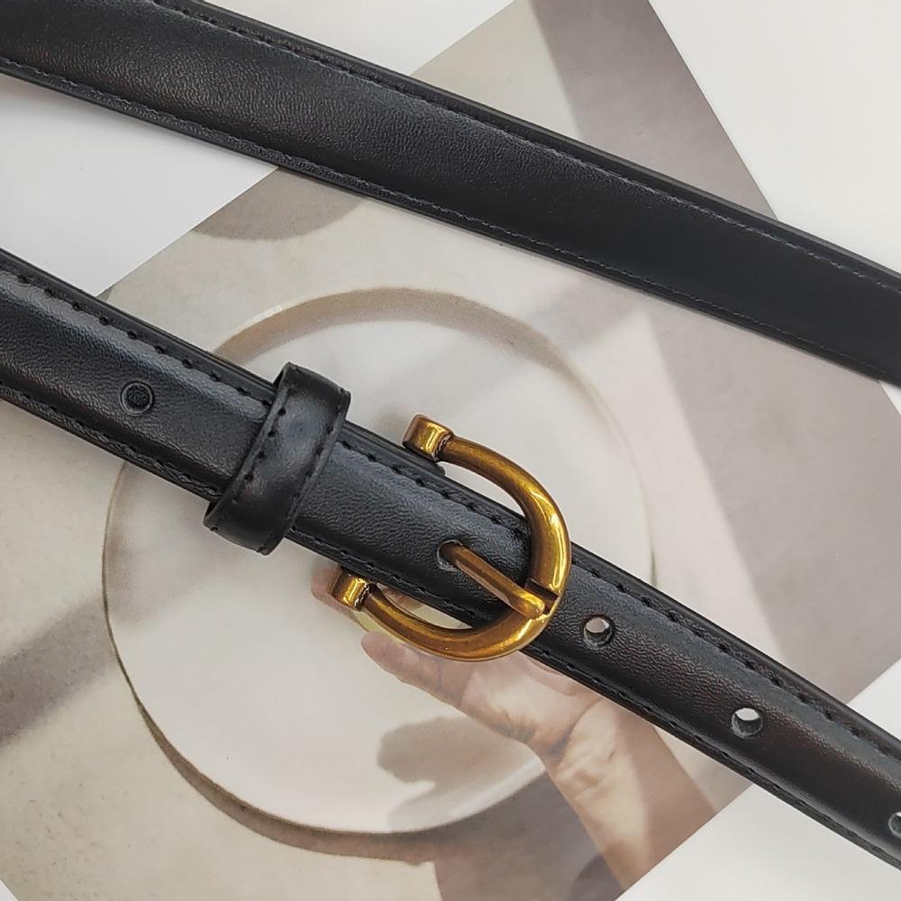 Versatile PU Leather Belt Simple Trendy Waistband Retro Waist Belt  Dresses Decoration