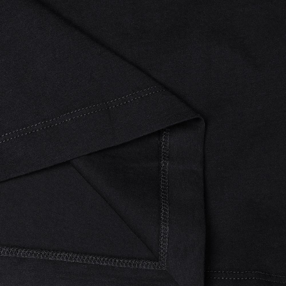 Emporio Armani FW21 Color Block Logo Letter Print Round Neck Long Sleeve T-Shirt Men Tops Black 8N1TN8-1JPZZ-0022