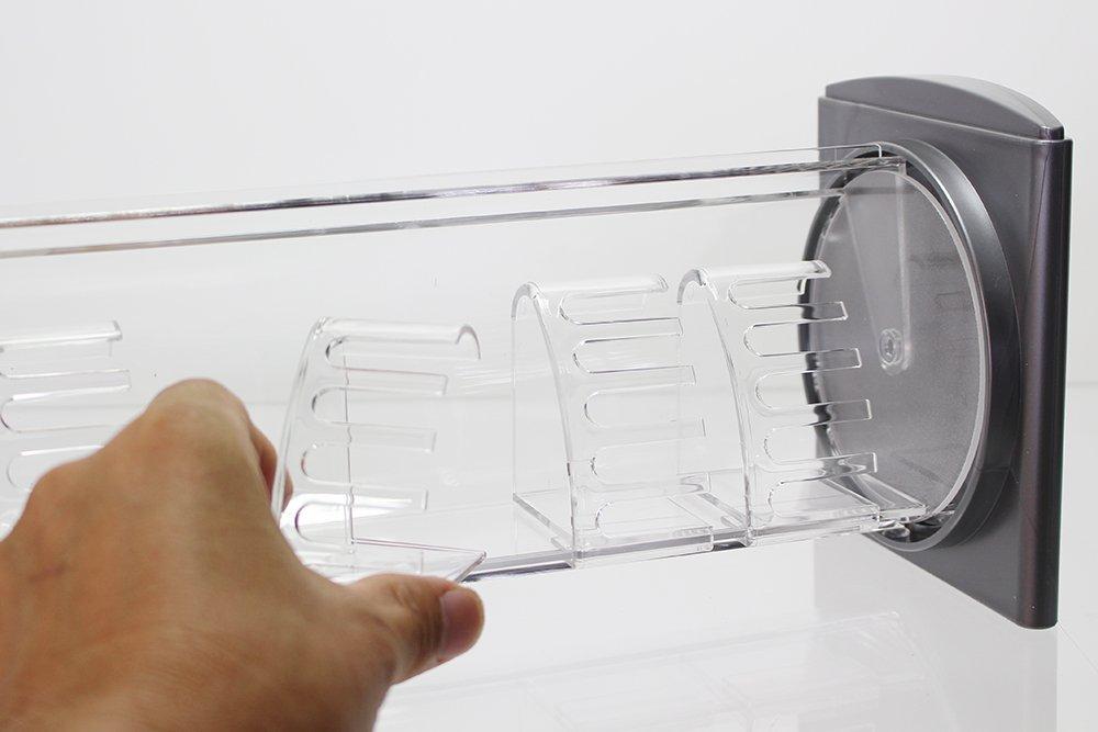 Shinkohanger Watch Stack Silver Display Made in Horizontal Watch Stand with Adjustable Positioning and Holds 5 Luxury Transparent Display Box Case,