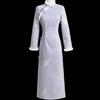 Purple New Chinese Suede Cheongsam 1011 New Improved Long Sleeve Daily Retro Fleece Thickened Dress Women
