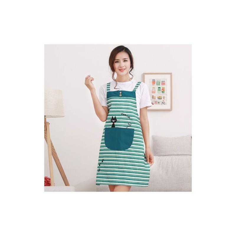 Versatile And Stylish New Cute Home Womens Striped Bib Cooking Apron For Every Occasion