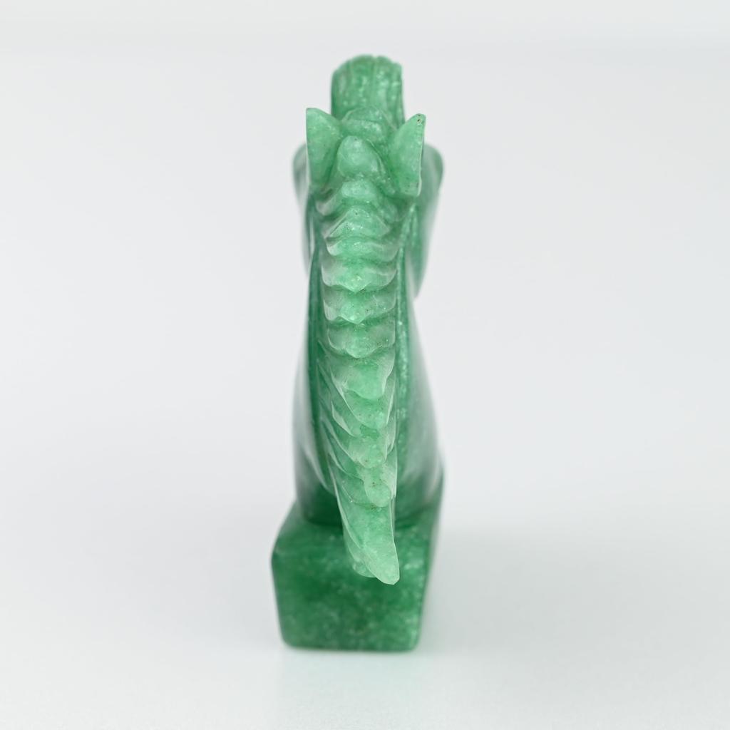 Übersetztes Produkt Aventurin Pferdeskulptur Natursteinschnitzerei Figur Innenraum Naturstein Kraftstein Indischer Jade Gesundheit Glück Langlebigkeit