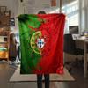 1PC Portugal National Football Team Patterned Flannel Blanket Suitable For All Seasons for Home Decor Warmth and Comfort Gifts Holiday Present