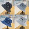 Cute Cherry Embroidery Denim Fisherman Hat Women's Fashion Street Casual Bucket Hat