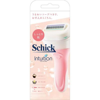 Sic Japan Cic. Intuition Moist Skin Holder with Blade + 1 Replacement Blade Women's Holder Women's Razors When Replacing the Blade, Be Careful Not To