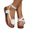 Summer Women Shoes New Fashion Versatile Women Sandals Comfort Soft  Anti Slip Flat Shoe Flower Large Size Simple Cool Slippers