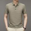 Herren Eis Seide Mesh Poloshirt - Kurzärmelig, Leicht, Sommeroberteil mit Hemdkragen