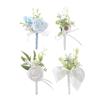 Boutonniere Corsage Practical Romantic Simple Design Convenient Artificial Flower Wedding Prom for Groom Ceremony