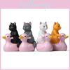 Waterplay Series Pvc Cartoon Duck Cat Miniature Garden Decor For Gifts And Party Favors