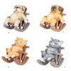 Resins Rocking Chair Cats Dog Figurine Cartoon Animal Miniature Statue for Home Office Tabletop and Shelves Decoration