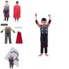 Children's Thor Costume With Printed Design Perfect For Halloween And Cosplay