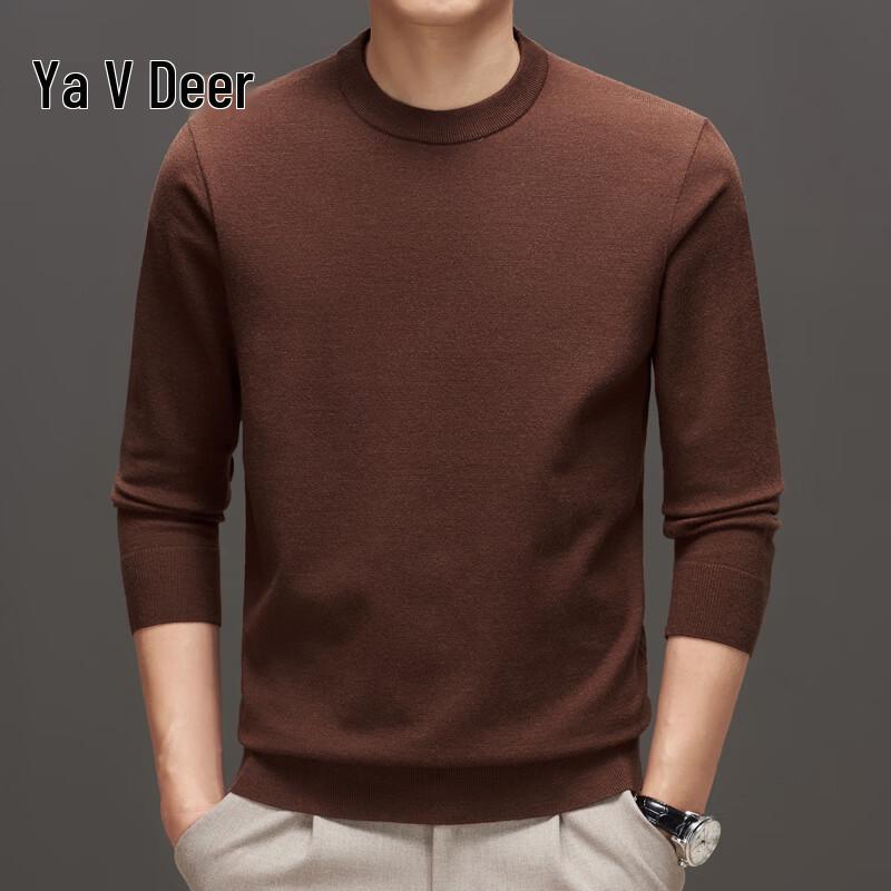 Yalu Men's Casual Round Neck Knit Sweater