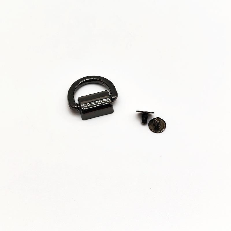 10Pcs D-Ring Buckle Lightweight Metal Side Clip Connectors for Handbag Strap DIY Small Leather Goods Making